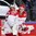 COLOGNE, GERMANY - MAY 9: Denmark's Oliver Lauridsen #25 and Sebastian Dahm #32 have words during preliminary round action against Slovakia at the 2017 IIHF Ice Hockey World Championship. (Photo by Andre Ringuette/HHOF-IIHF Images)


